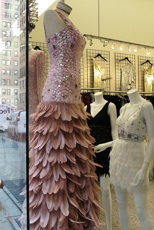 feather and beaded gown feather and beaded gown